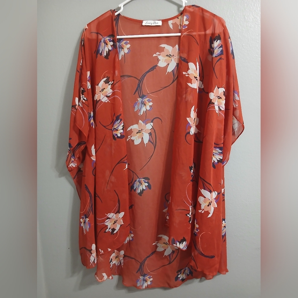 Floral‎ Sheer Kimono Cardigan